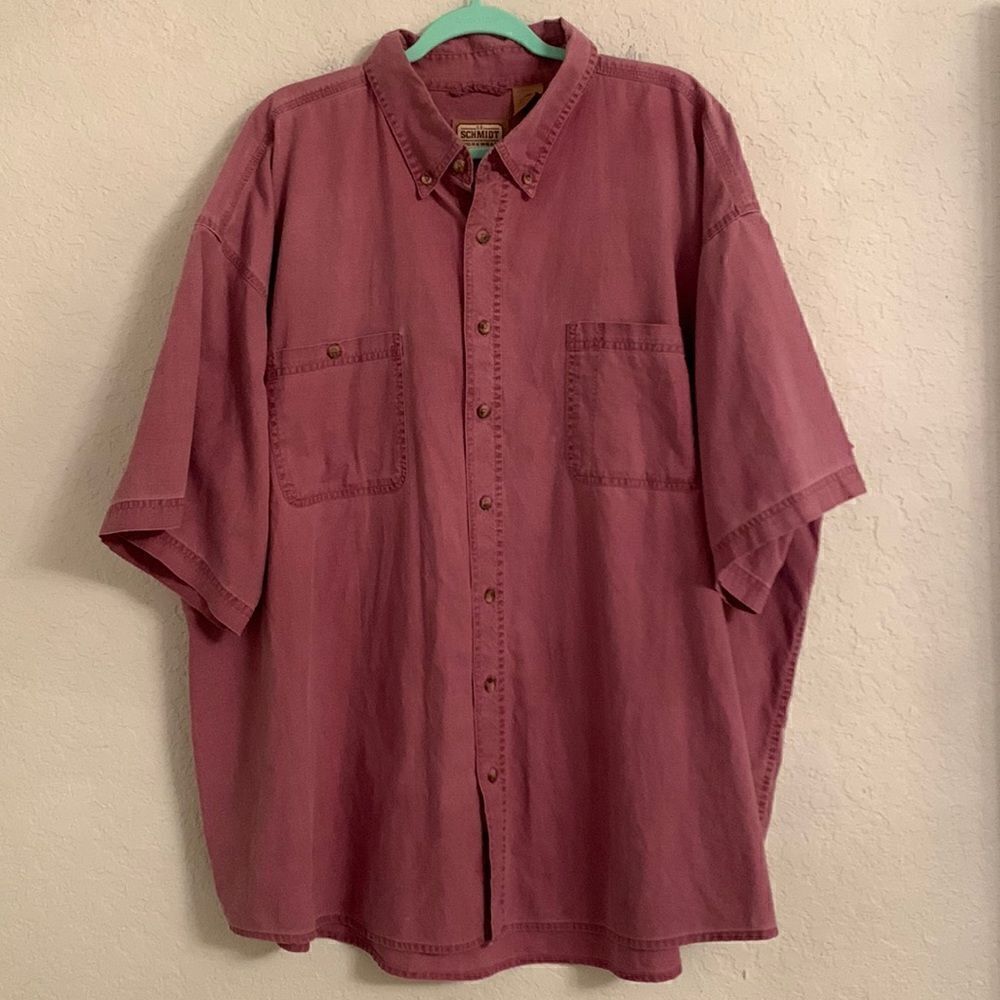 C.E. Schmidt Workwear Cotton Short Sleeve Button Closure Men’s Shirt Size 2XL